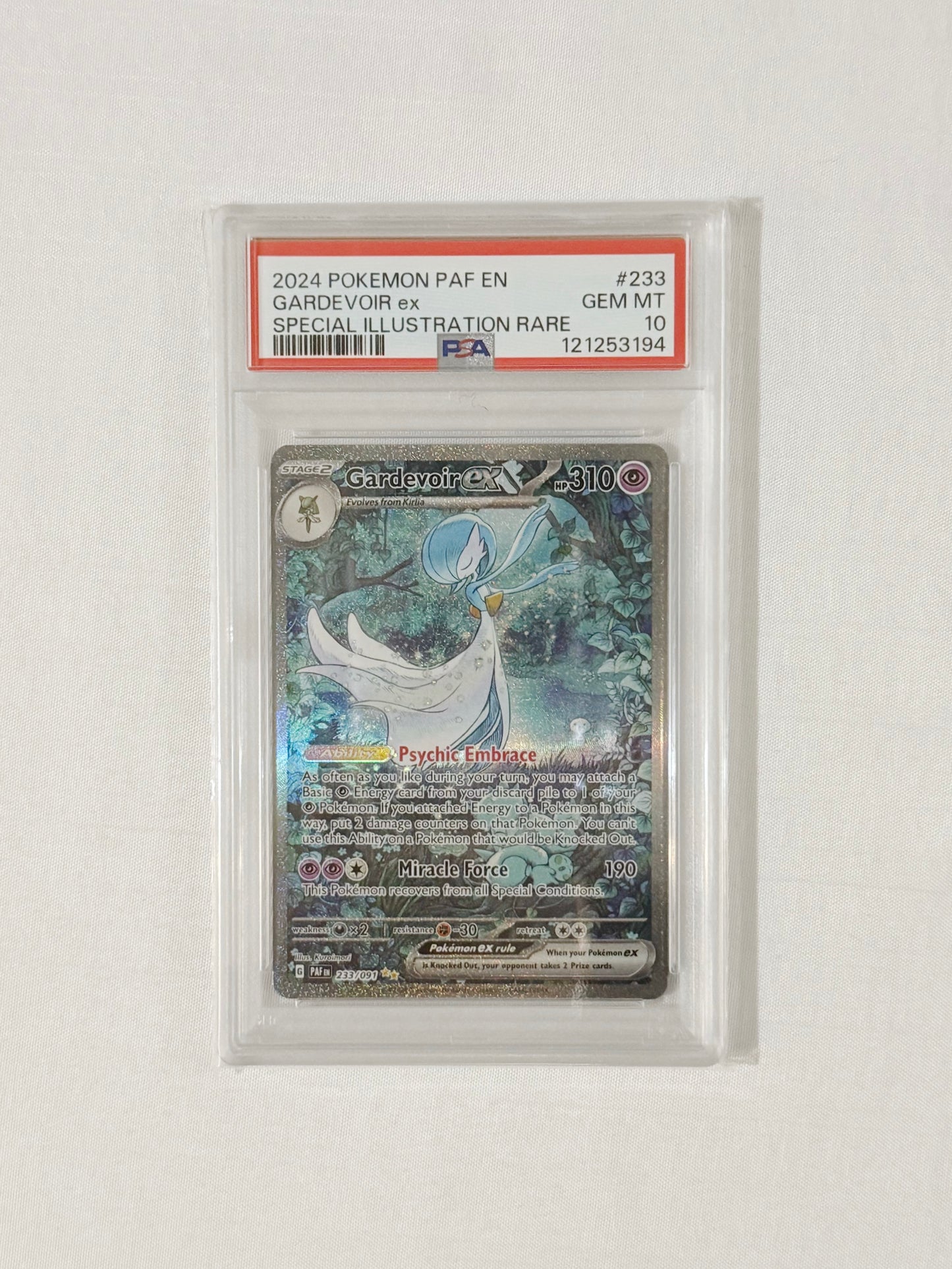2024 Pokémon Gardevoir ex – PSA 10 GEM MINT – #233/091 Special Illustration Rare (PAF)