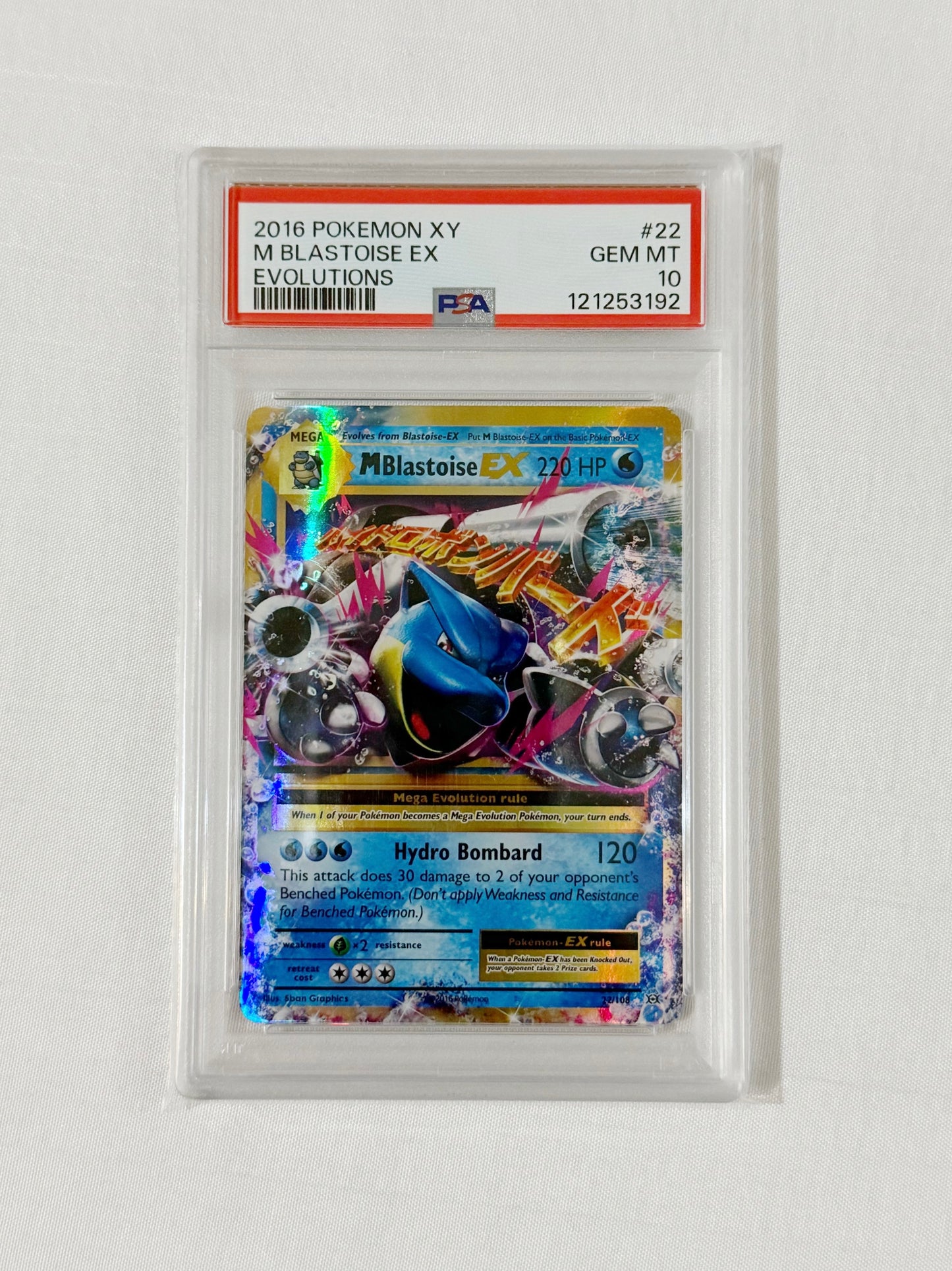 2016 Pokémon XY Evolutions – M Blastoise EX #22 – PSA 10 GEM MINT