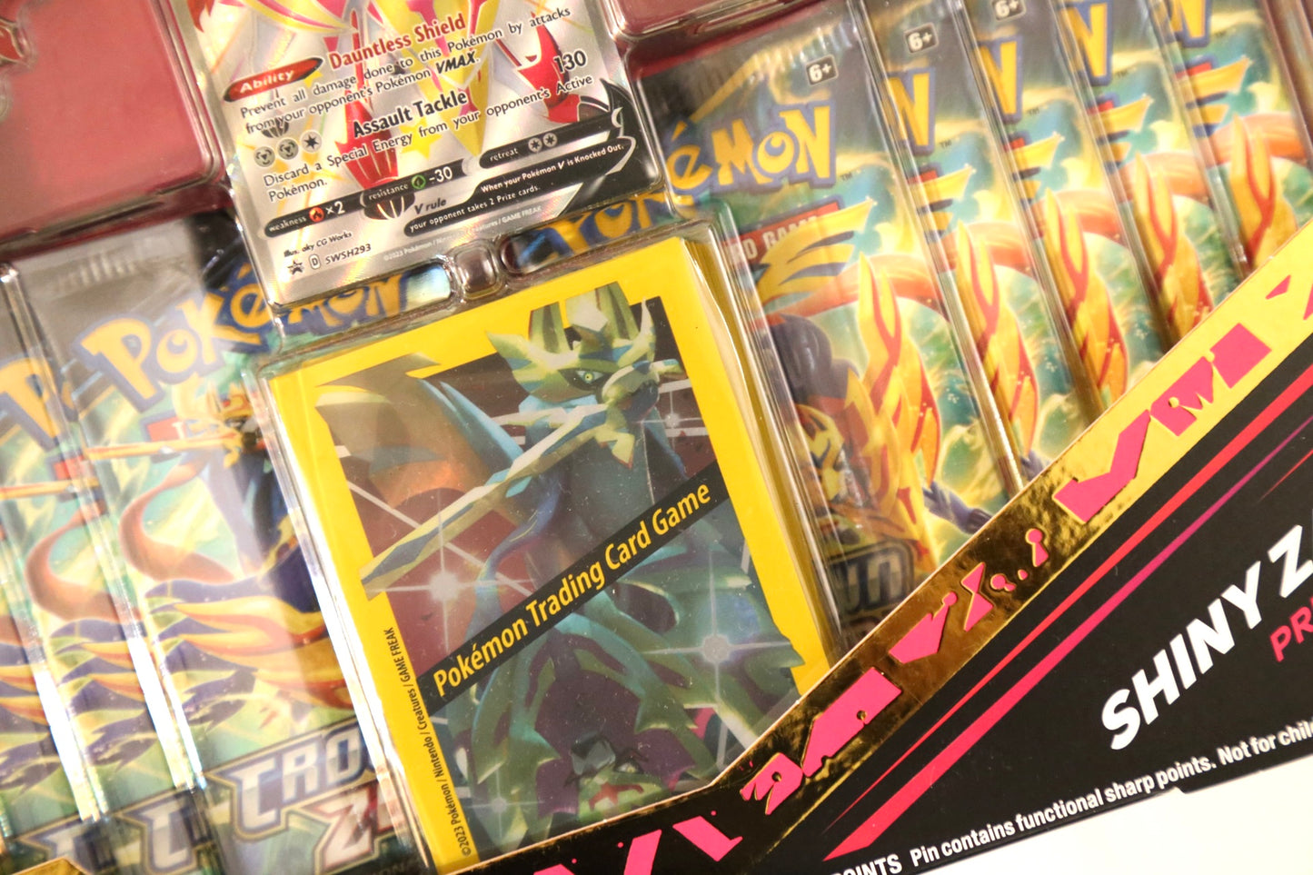Pokemon TCG: Crown Zenith Premium Figure Collection – Shiny Zamazenta | Factory Sealed | 11 Booster Packs + Promo + Figure