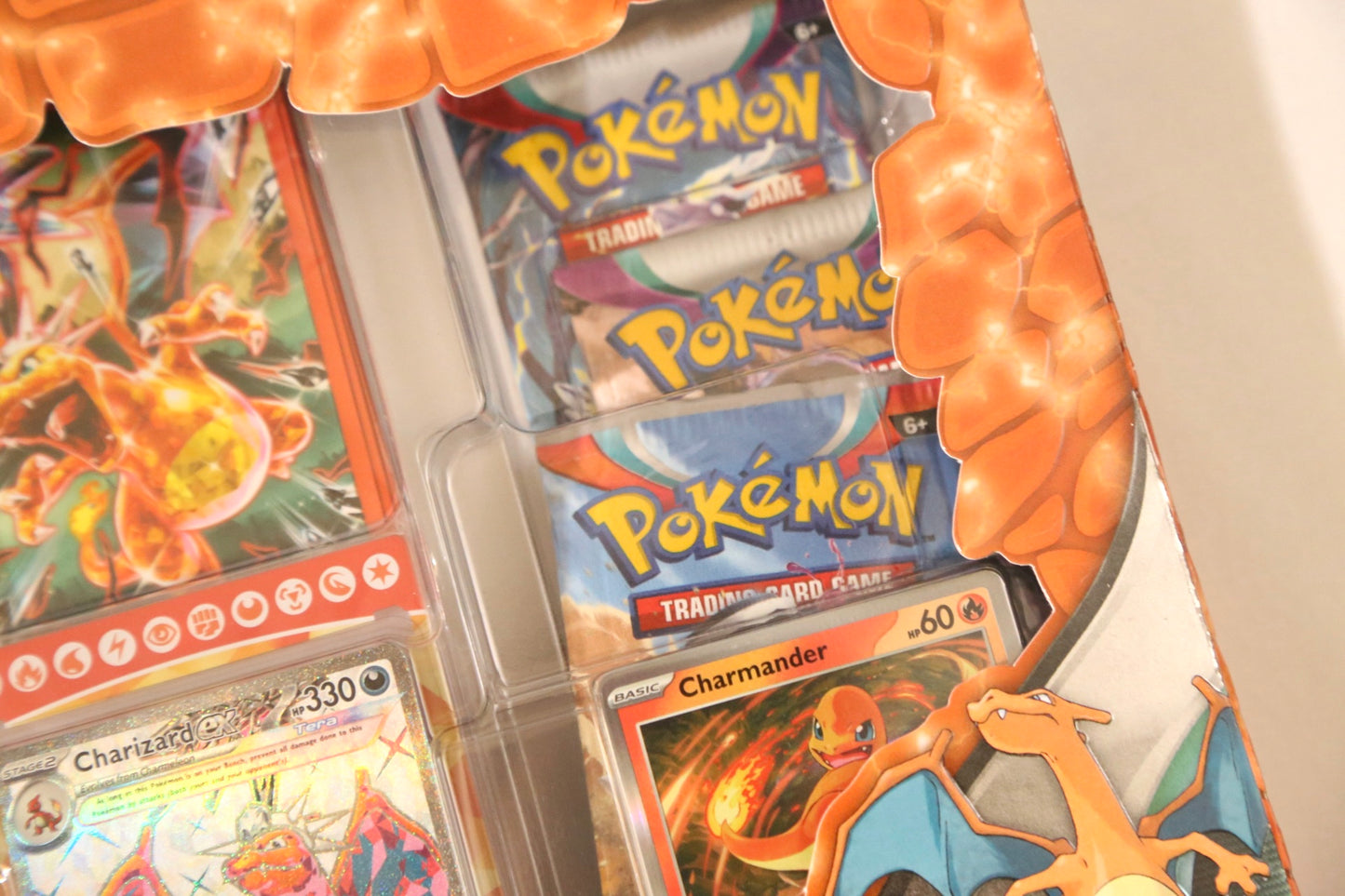 Pokemon TCG: Charizard ex Premium Collection | Factory Sealed | 6 Booster Packs + 3 Foil Promo Cards | MCAP