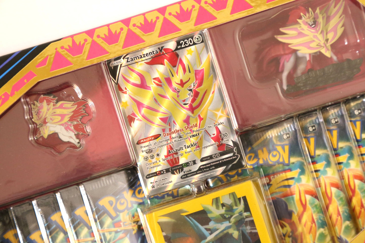 Pokemon TCG: Crown Zenith Premium Figure Collection – Shiny Zamazenta | Factory Sealed | 11 Booster Packs + Promo + Figure