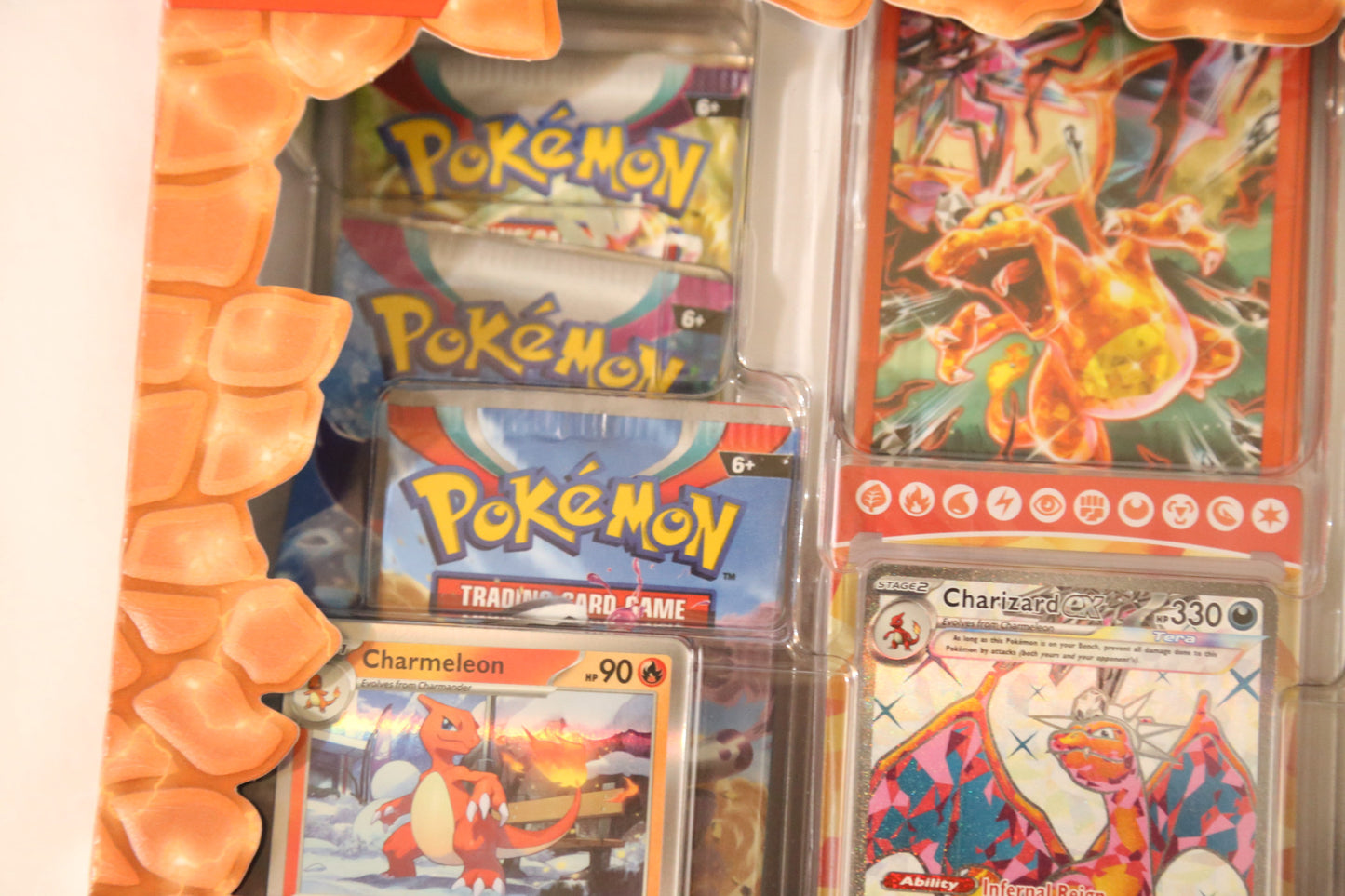 Pokemon TCG: Charizard ex Premium Collection | Factory Sealed | 6 Booster Packs + 3 Foil Promo Cards | MCAP