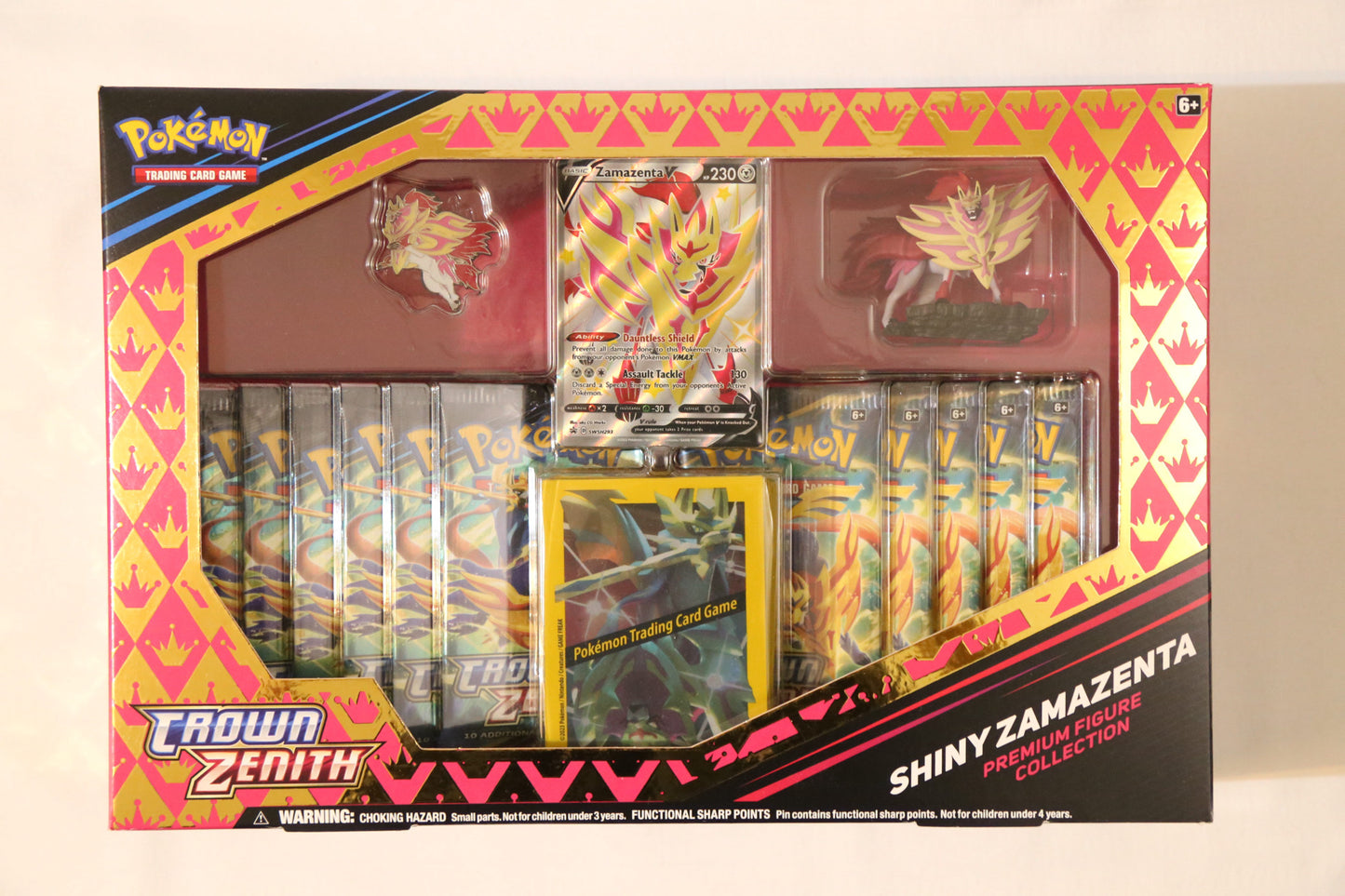 Pokemon TCG: Crown Zenith Premium Figure Collection – Shiny Zamazenta | Factory Sealed | 11 Booster Packs + Promo + Figure
