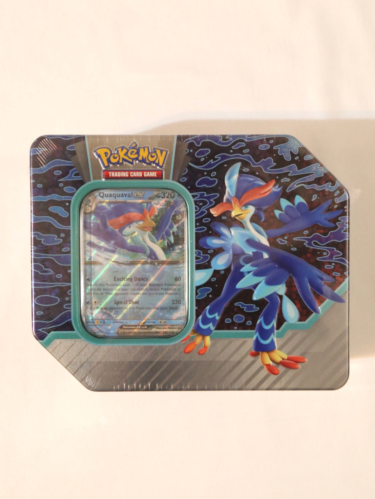 Pokemon TCG: Paldea Partners Tin – Quaquaval ex | Factory Sealed | 5 Booster Packs + Promo Card | MCAP