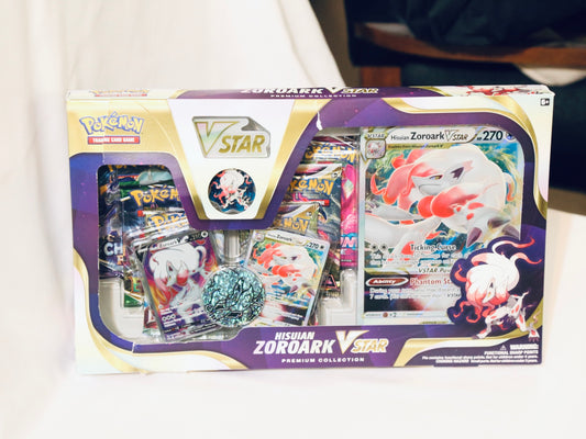Pokemon TCG: Hisuian Zoroark VSTAR Premium Collection – SWSH11 | Lost Origin | 6 Booster Packs | Factory Sealed