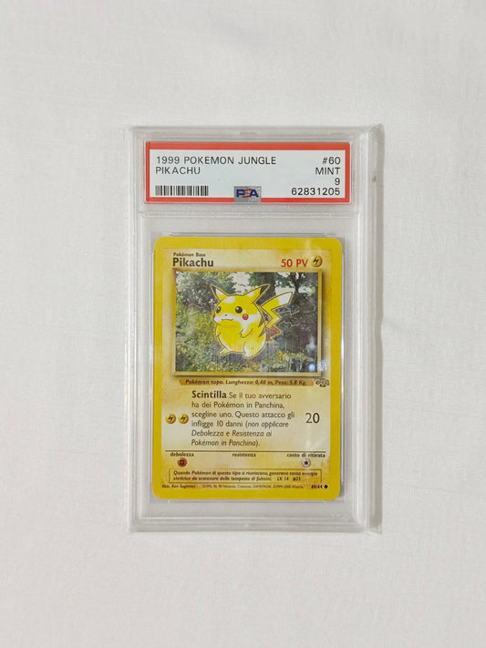 PSA 9 Pikachu – 1999 Pokémon Jungle #60 Italian Vintage Card