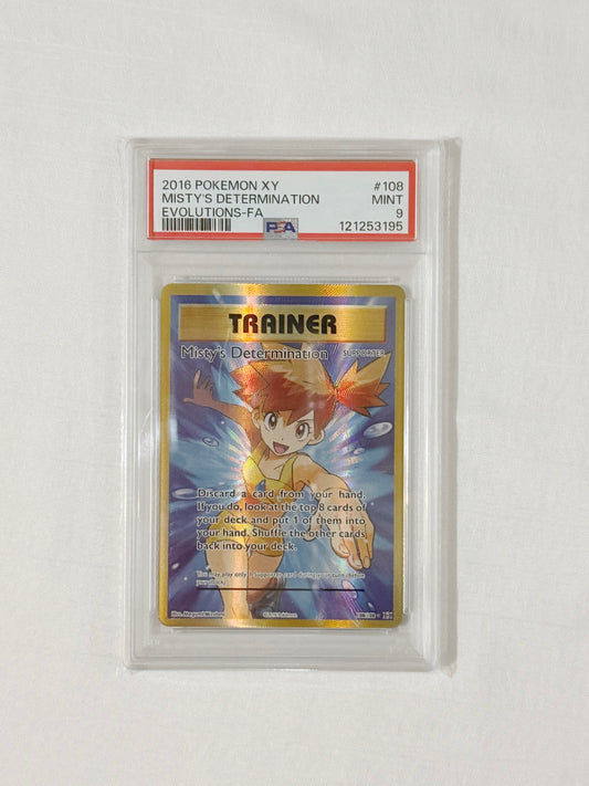 2016 Pokémon XY Evolutions – Misty’s Determination FA Trainer #108 – PSA 9 MINT